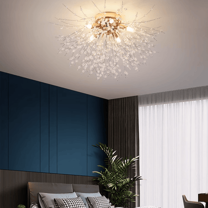 OpalGleam | White and Gold LED Pendant Light for Bedroom and Dining Room