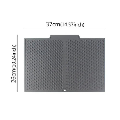 Tapis de Séchage en Silicone avec Design de Drain