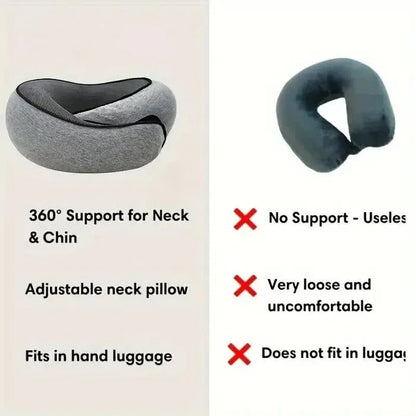 Coussin de Voyage Courbé en Mousse à Mémoire Style Escargot - en U, Portable, Coussin de Soutien Ajustable pour le Cou