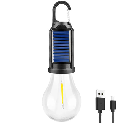Lampe de Camping Rechargeable Solaire avec Crochet