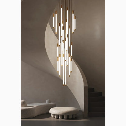 LuxeStairs - Lustre LED Doré