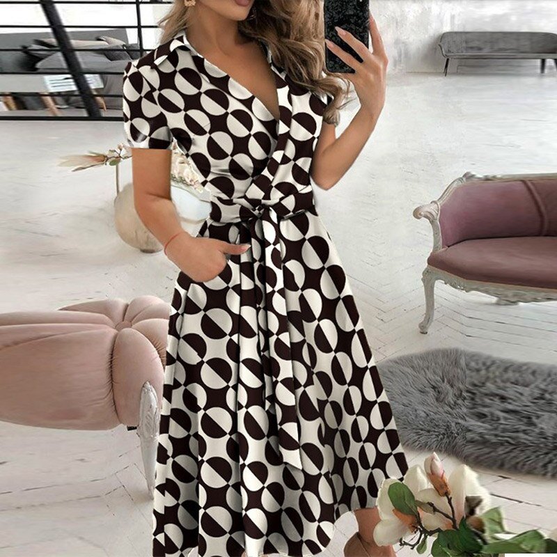 Fintan | Robe à ligne A avec cravate pour femmes