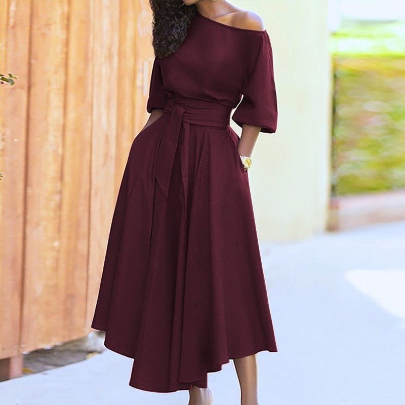Fintan | Robe à ligne A avec cravate pour femmes