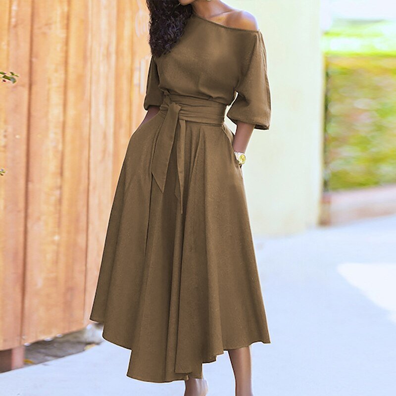 Fintan | Robe à ligne A avec cravate pour femmes