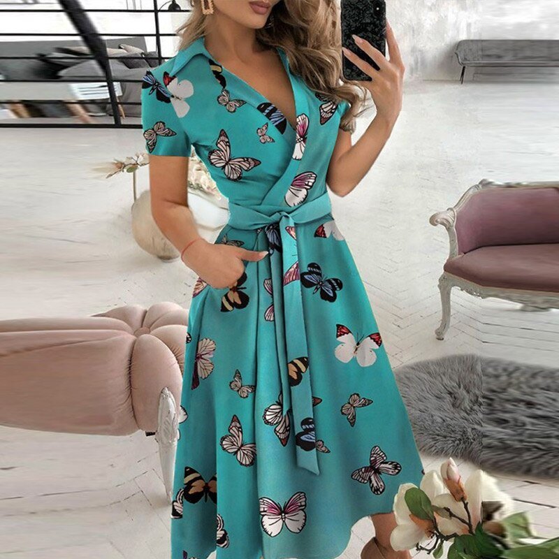 Fintan | Robe à ligne A avec cravate pour femmes