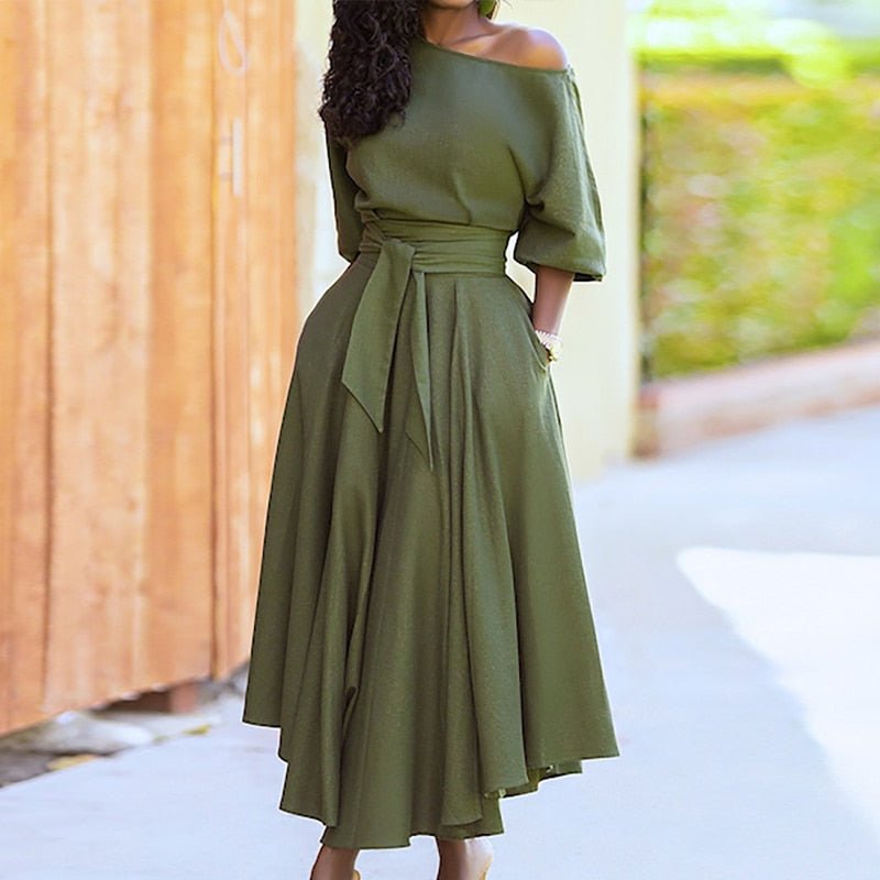 Fintan | Robe à ligne A avec cravate pour femmes