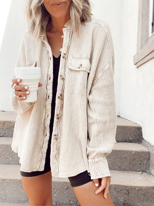 (50% off) FellCrush™ Long-sleeve knit button-up shirt-jackets [Last day of discount]